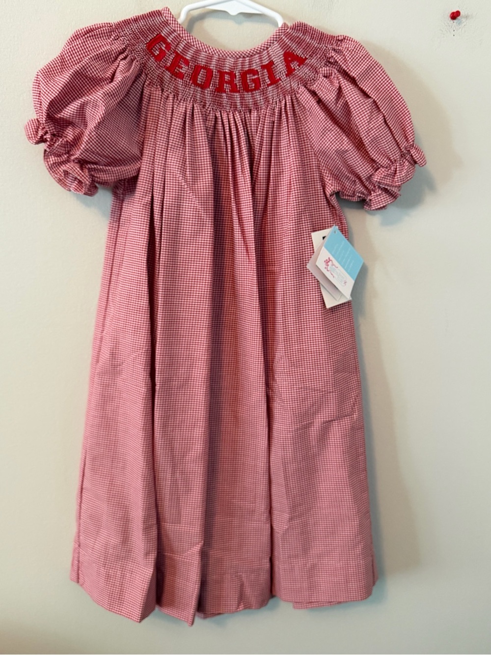 Vive La Fete Smocked Georgia Bulldog Dress